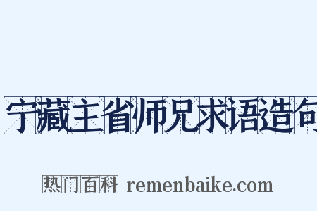 宁藏主省师兄求语造句是什么意思的图片
